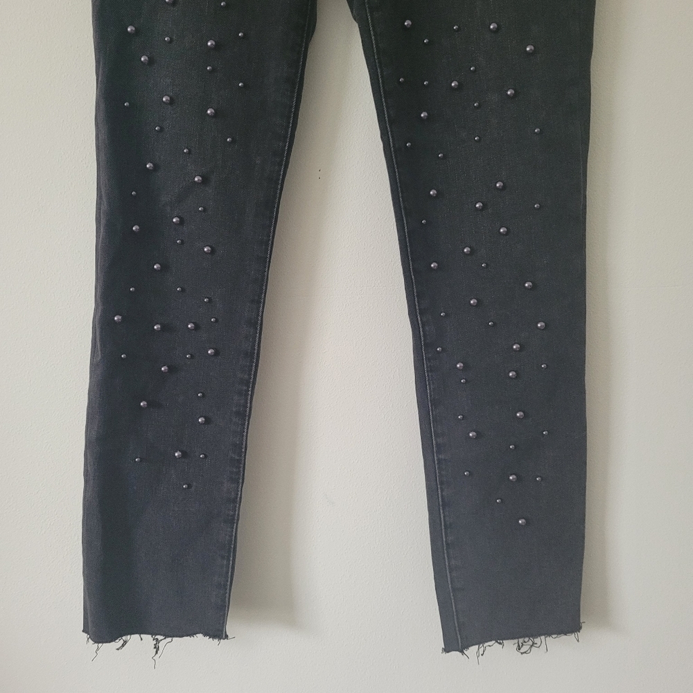 Joe's The Smith High-Rise Straight leg Ankle lengt jeans raw hem  in black Sz 25 - Picture 6 of 15